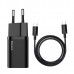 Зарядное устройство Baseus Super Si Quick Charger 1C 25W EU Sets + Type-C to Type-C Cable