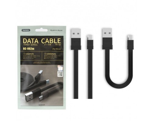 USB кабель 1m/160mm (2в1) Remax RC-062m Micro-USB