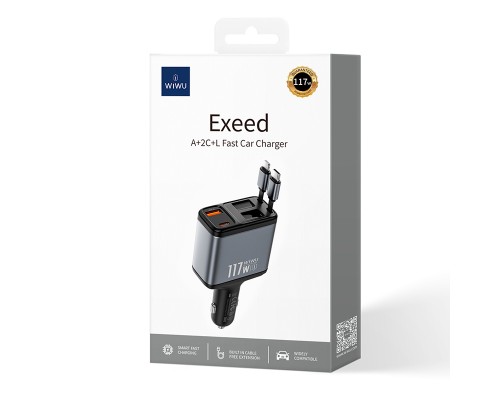 Автомобильное зарядное устройство Wiwu Exeed Fast Car Charger (Wi-QC027) Автомобильное зарядное устройство Wiwu Exeed Fast Car Charger (Wi-QC027)
