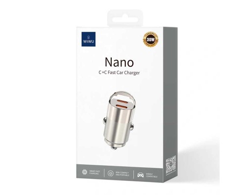 Автомобильное зарядное устройство Wiwu Nano Fast Charger USB-C (Wi-QC029) Автомобильное зарядное устройство Wiwu Nano Fast Charger USB-C (Wi-QC029)