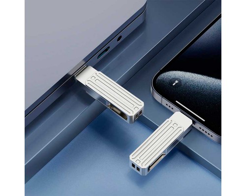 Флешка Wiwu Infinite 3 in 1 USB 3.0 Flash Drive 128GB Wi-FD001 Флешка Wiwu Infinite 3 in 1 USB 3.0 Flash Drive 128GB Wi-FD001