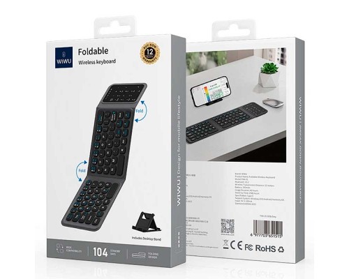 Складная клавиатура Wiwu Foldable Wireles Keyboard FMK-05 Складная клавиатура Wiwu Foldable Wireles Keyboard FMK-05