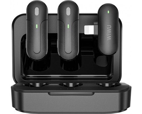 Беспроводной микрофон Wiwu Duo Wireles Mini Microphone Lightning Wi-WM002 Беспроводной микрофон Wiwu Duo Wireles Mini Microphone Lightning Wi-WM002
