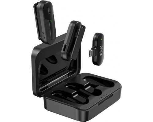 Беспроводной микрофон Wiwu Duo Wireles Mini Microphone Lightning Wi-WM002 Беспроводной микрофон Wiwu Duo Wireles Mini Microphone Lightning Wi-WM002