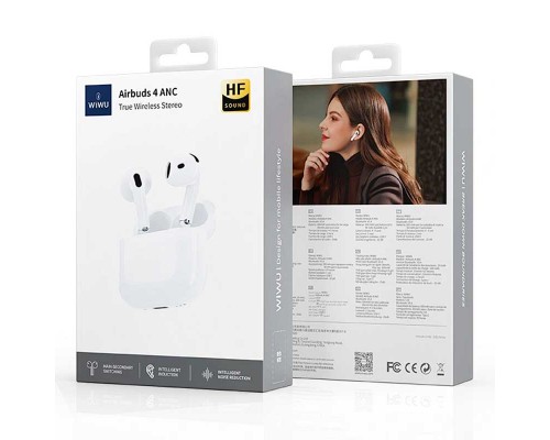 Беспроводные наушники Wiwu Airbuds 4 True Wireles Stereo Беспроводные наушники Wiwu Airbuds 4 True Wireles Stereo