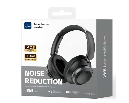 Беспроводные накладные наушники Wiwu Airbuds MAX Headset TD-17 ANC