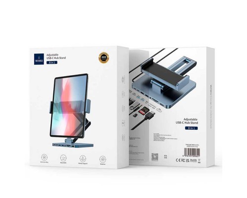Подставка Wiwu Adjustable USB-C Hub Stand 8 in 1 AH801 Подставка Wiwu Adjustable USB-C Hub Stand 8 in 1 AH801