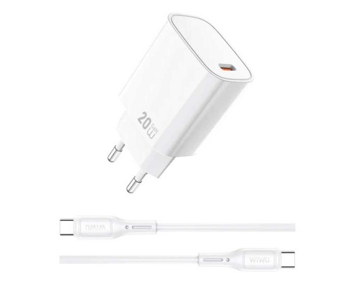 Зарядное устройство Wiwu Essen Fast Charger + Cable Combo USB-c to USB-C Wi-G007 Зарядное устройство Wiwu Essen Fast Charger + Cable Combo USB-c to USB-C Wi-G007