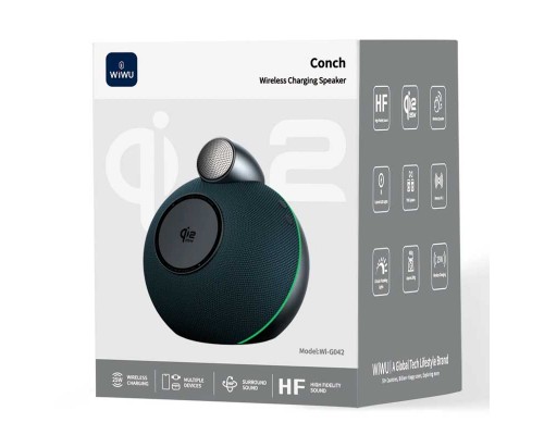 Беспроводное зарядное устройство 3 in 1Conch Wireless Charger Speaker Wi-G042