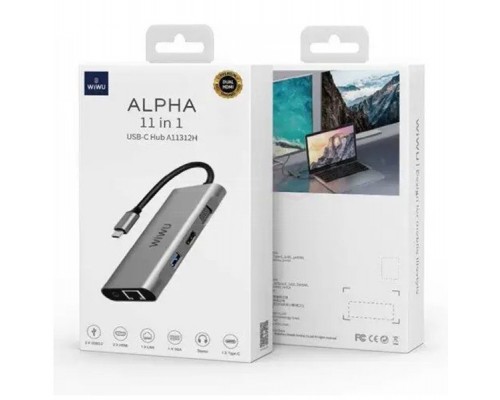 Адаптер-переходник Wiwu Alpha Type-C to 11 in 1 USB-C Hub (A11 in 1)