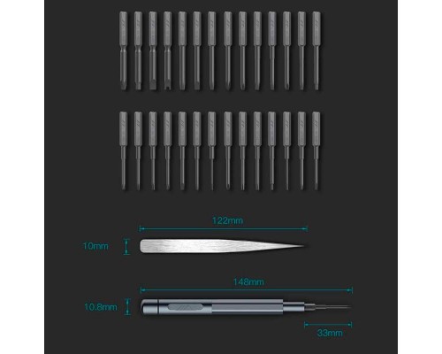 Набор прецизионных отвёрток Snap-on, серия Muzi - набор из 30 отвёрток